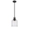 Z-Lite Kinsley 1 Light Pendant, Matte Black And Clear Seeded 340P8-MB - alternate 4